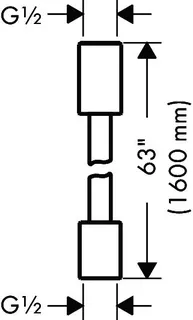 Hansgrohe Textilbrauseschlauch Axor 1600mm mit zylindrischen Muttern BBR – Bild 3
