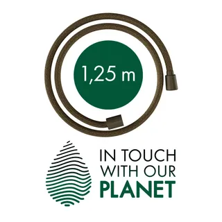 Hansgrohe Textilbrauseschlauch Designflex Planet Edition 1250mm Sand recycelt – Bild 3
