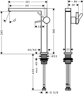 Hansgrohe WTM Tecturis E 240 Fine CoolStart mit Push-Open Ablaufgarnitur MSW – Bild 4