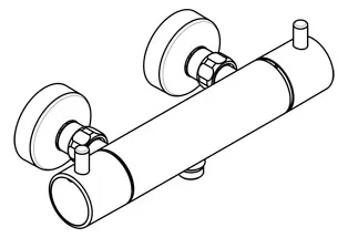 KLUDI BOZZ Therm.-Brausearmatur ohne Brausegarnitur mattweiß – Bild 4