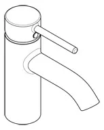 KLUDI BOZZ Waschtisch-EHM 75mm mit Push Open Ablaufventil mattweiß – Bild 4