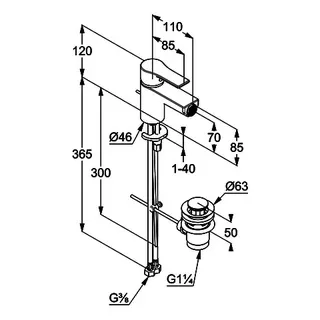 Bidet-EHM, m.Ablg. trend4YOU 2.0, mattschwarz – Bild 2