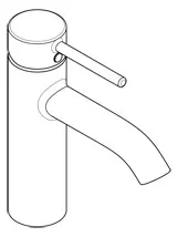 KLUDI BOZZ Waschtisch-EHM 100mm mit Push Open Ablaufventil mattweiß – Bild 4