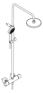 KLUDI-DIVE DIVE S 3S Thermostat Dual Shower System chrom – Bild 3