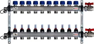 BOSCH Zubehör für Wohnungsstationen Edelstahlverteiler 10HK DFM 0-5l/min