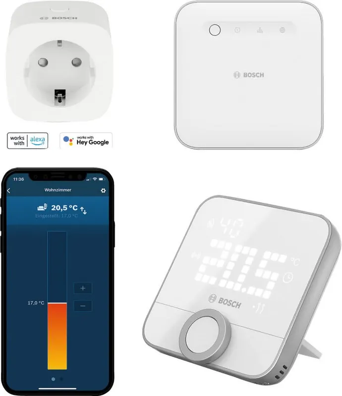 BOSCH Einzelraumregelung Starterset Controller,Raumthermost.,Zwischenstecker