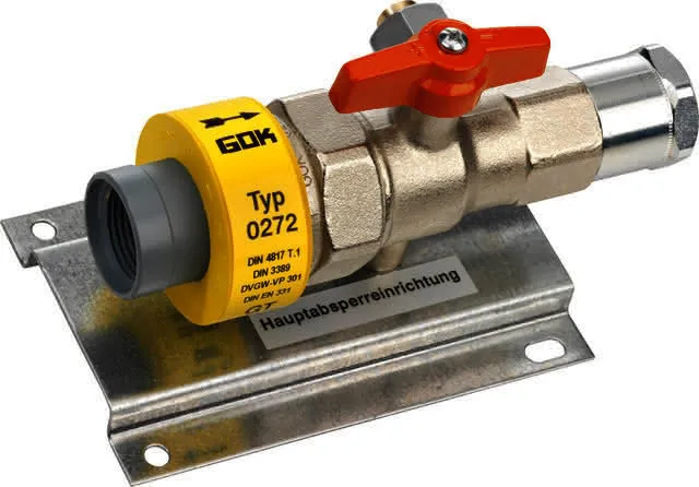 Hauptabsperreinr. 0272 TAE GS15-2,5K PR IG G1/2 x Rp1/2 3kg/h Platte