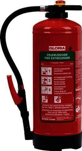 Schaumfeuerlöscher 9l Aufladegerät Brand kl.43 A 183 B m.Wandh.GLORIA