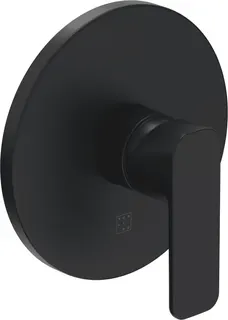 SCALIDO-Brausearmatur D2 Unterputz- Fertigmontageset Rosette rund schwarz
