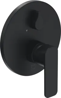 SCALIDO-Wannenarmatur D2 Unterputz- Fertigmontageset, Rosette rund, schwarz