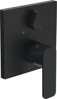 SCALIDO-Wannenarmatur D2 Unterputz- Fertigmontageset Rosette eckig schwarz