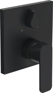 SCALIDO-Wannenarmatur D2 Unterputz- Fertigmontageset, Rosette eckig, schwarz