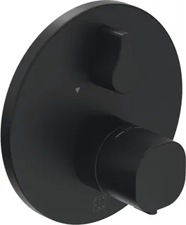 SCALIDO-Wannenthermostat D2 Unterputz- Attrappe 2 Verbraucher Rosette rund sw