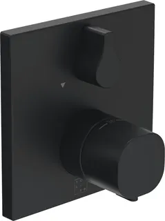 SCALIDO-Wannenthermostat D2 Unterputz- Fertigmontageset 2Verbr Rosette eckig sw
