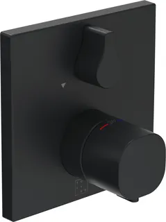 SCALIDO-Wannenthermostat D2 Unterputz- Attrappe 2 Verbraucher Rosette eckig sw