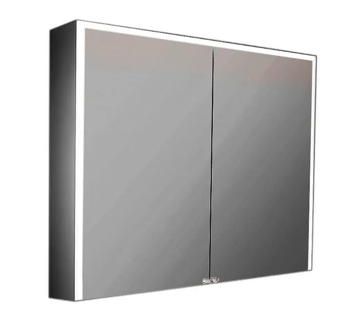 sanibel-Spiegelschrank ALU-PLUS A23 600x700x168mm LED-Beleuchtung 2-türig
