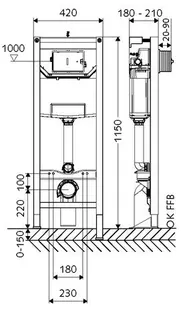 SCHELL WC-Modul MONTUS Flow H barrierefrei, mit Hygienespülung, SWS – Bild 4