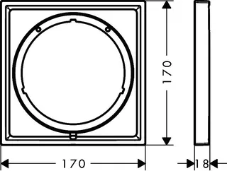 Hansgrohe ShowerSelect Comfort E Verlängerungsrosette 5 mm chrom – Bild 4