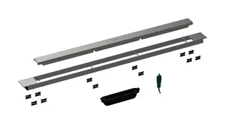 Hansgrohe Fertigset Duschr.RainDrain Match Plus 800mm m.höhenverstellb.Rah.Mattschwarz – Bild 3