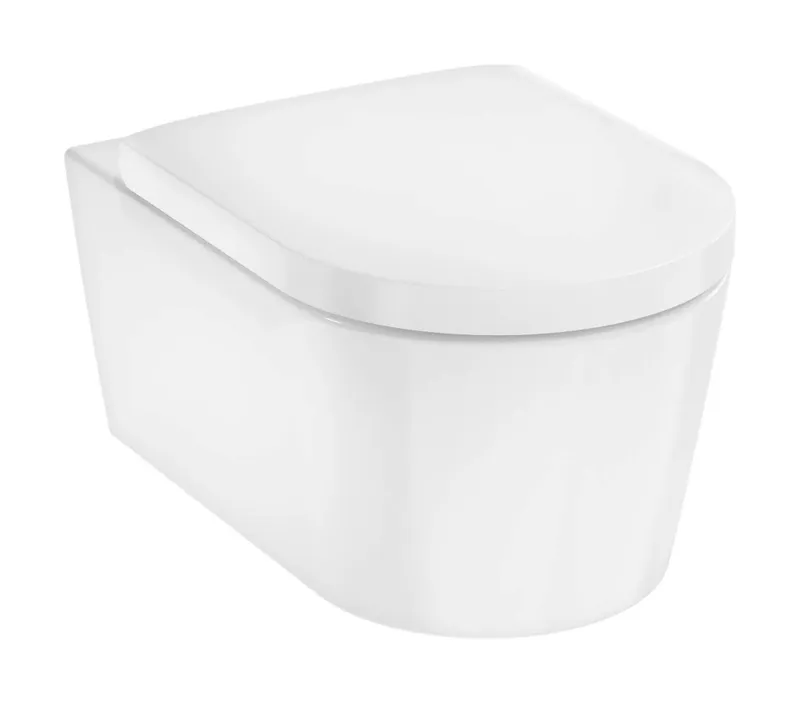 Hansgrohe Wand WC Set EluPura S 540x360mm o.SPR, m.WC Sitz Abs.u.Schnellv.HYE weiß