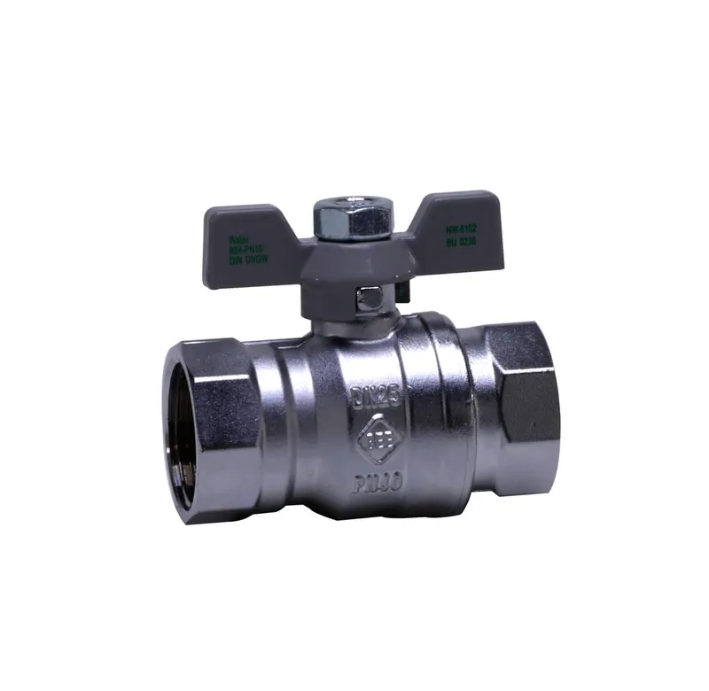 comfort-Kugelhahn Universal bleifrei Gas und Trinkw. DN15(1/2") Flügelgriff Ms/vc