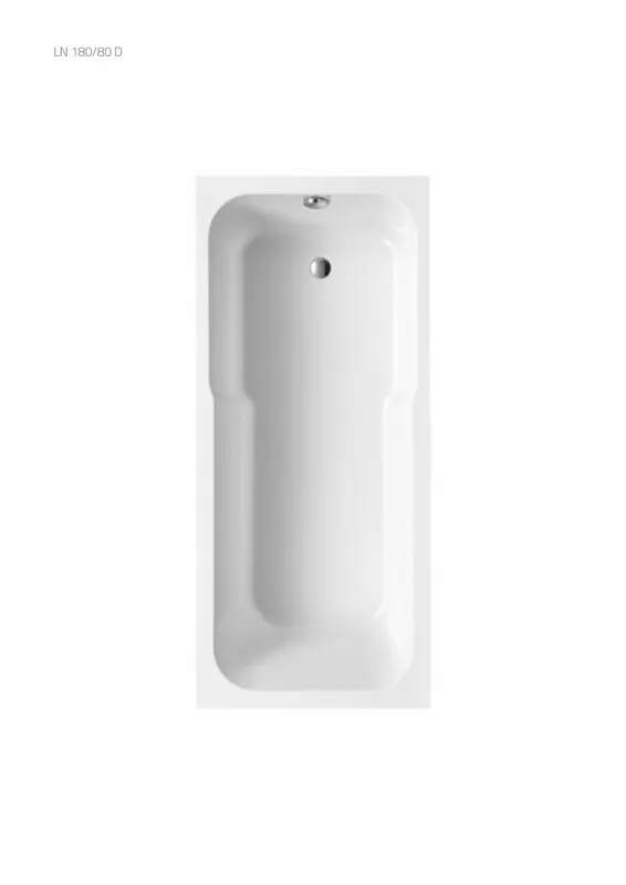 LN 180/80 D weiß Badewanne 1800x800x450