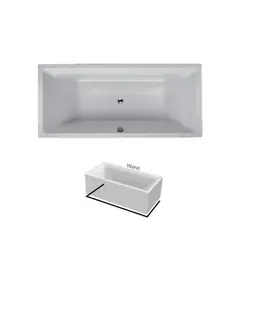BH 180 Duo Plus V weiß Badewanne mit Schürze 3-seitig