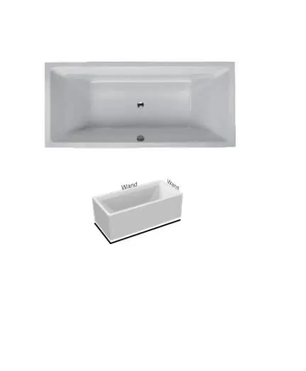 BH 180 Duo Plus VR weiß Badewanne mit Schürze 2-seitig