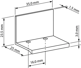 Schneider Türgriff Aluminium verchromt 35x24x25 Aluminium verchromt – Bild 2