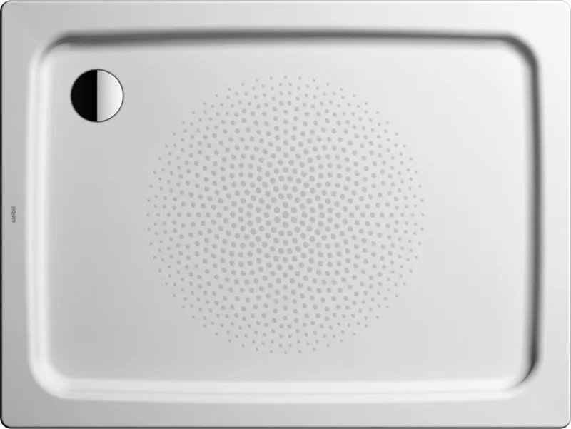 sanibel 1001-Stahl-Duschwanne extraflach A23 Antirutsch 900x750x65mm weiß