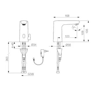 Waschtisch-Batt., 230/9 V, Bluetooth HANSAELECTRA 9260 chr – Bild 2