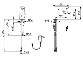 Waschtisch-Batt., ND, 230/9 V, Bluetooth HANSAELECTRA 9203 chr – Bild 3