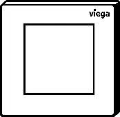 Viega Urinal Betätigungsplatte VfS 21 8611.2 aus Kunststoff in schwarz matt – Bild 2