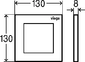 Viega Urinal Betätigungsplatte VfS 21 8611.2 aus Kunststoff in schwarz matt – Bild 3