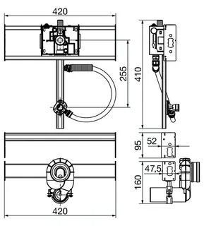Viega Urinal Modul Prevista Dry Plus 8561 in 1120-1300mm – Bild 3