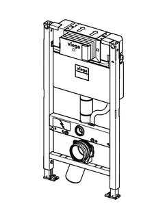 Viega WC Element Prevista Dry 8530.1 mit Dusch WC Anschluss 980mm – Bild 3