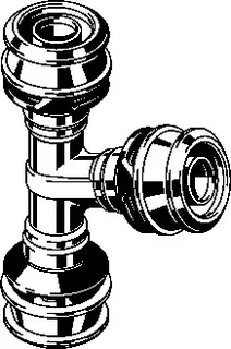 Viega T-Stück mit SC Raxofix 5318 in 20x25x20mm Siliziumbronze – Bild 2