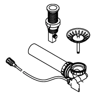 GROHE Zugstangen-Ablaufgarnitur 40986 Push-Exzenter f. Spülen hard graph. geb. – Bild 4