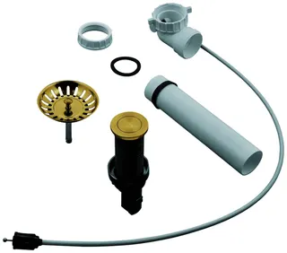 GROHE Zugstangen-Ablaufgarnitur 40986 Push-Exzenter f. Spülen cool sunrise geb