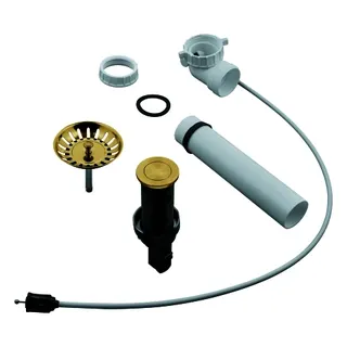 GROHE Zugstangen-Ablaufgarnitur 40986 Push-Exzenter f. Spülen cool sunrise geb – Bild 2