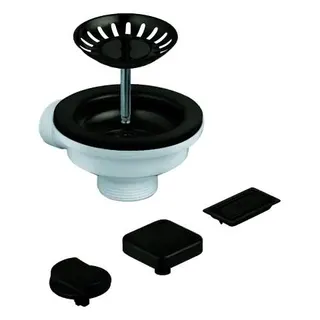 GROHE Spülen-Ablaufgarnitur 40996 mit Exzenter hard graphite gebürstet