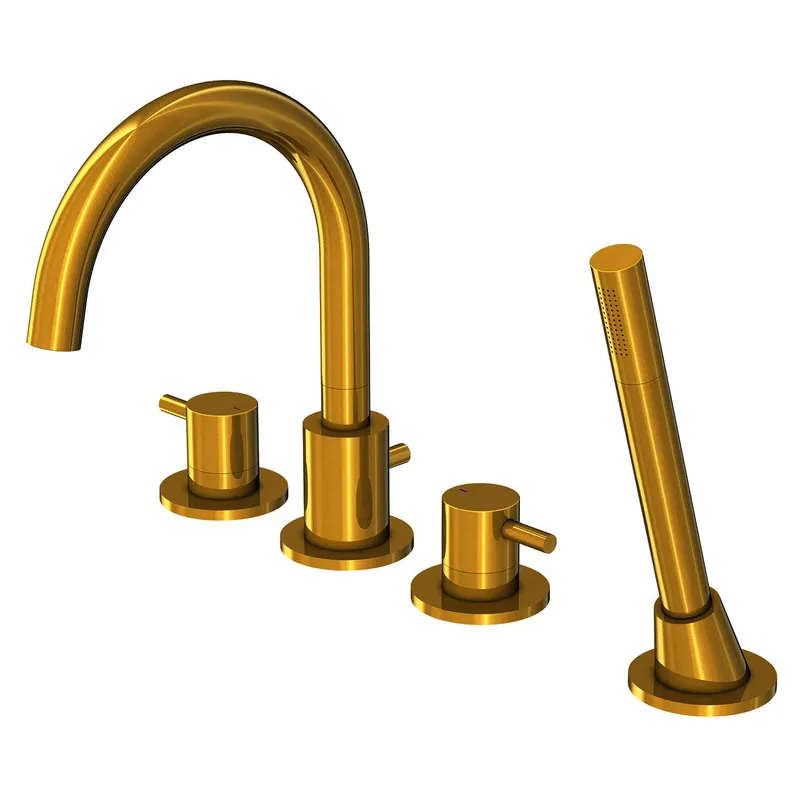 4-Loch Wanne/Brause-Standarmatur, BG 100 2400 BG, brushed gold