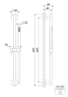 Steinberg Brausegarnitur 340 1600, chrom – Bild 2