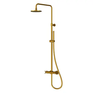 Brauseset mit Thermostatarmatur, BG 250 2721 BG, brushed gold