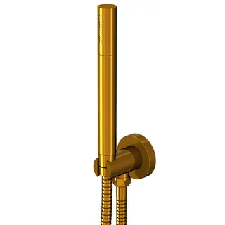 Handbrausegarnitur m. Anschlussbogen, BG 100 1670 BG, brushed gold