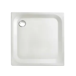 SCALIDO-Stahl-Duschwanne superflach mit Antirutsch_Sense 900x900x25mm weiß
