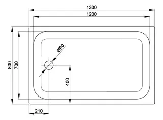 SCALIDO-Stahl-Duschwanne superflach mit Antirutsch_Sense m Waschtisch 1300x800x35mm weiß – Bild 2