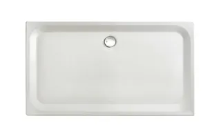 SCALIDO-Stahl-Duschwanne superflach mit Antirutsch_Sense m Waschtisch 1600x900x35mm weiß