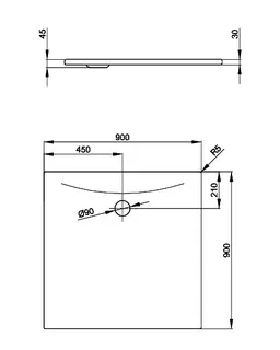 SCALIDO-Stahl-Duschfläche bodeneben mit Antirutsch_Sense 900x900x30mm weiß – Bild 2