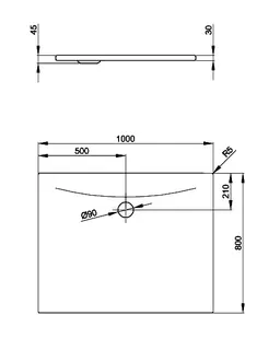 SCALIDO-Stahl-Duschfläche bodeneben mit Antirutsch_Sense 1000x800x30mm weiß – Bild 2